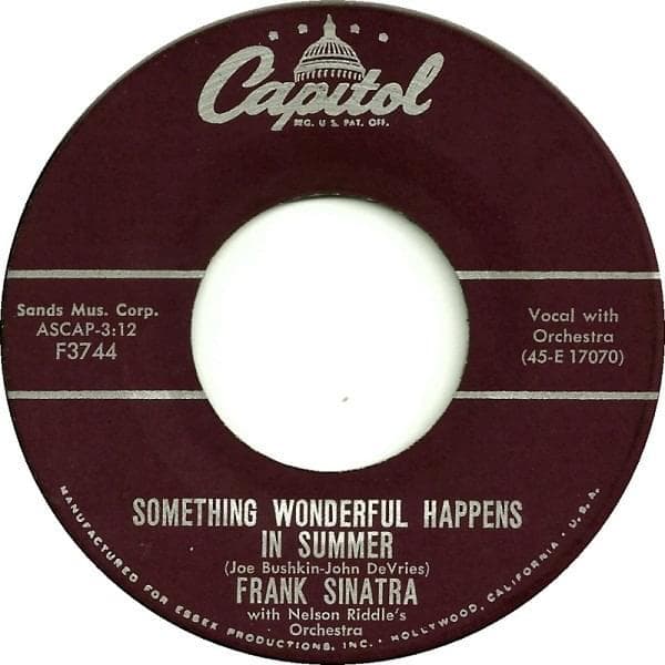Album cover art for "Something Wonderful Happens In Summer" by Frank Sinatra