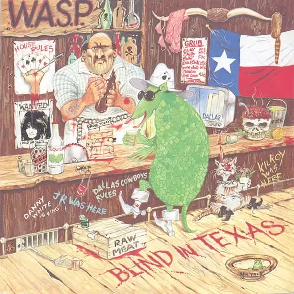 Album cover art for "Blind in Texas" by W.A.S.P.