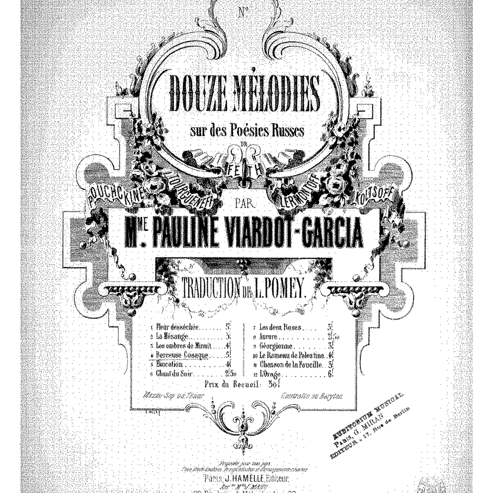 Douze Mélodies sur les Poésies Russes