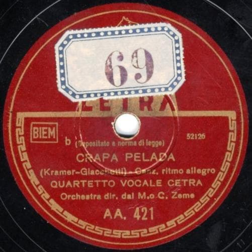 Album cover art for "Crapapelada" by Quartetto Cetra