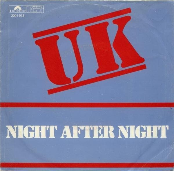 Album cover art for "Night After Night (Live)" by U.K.