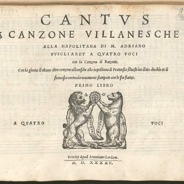 Canzone villanesche alla napolitana