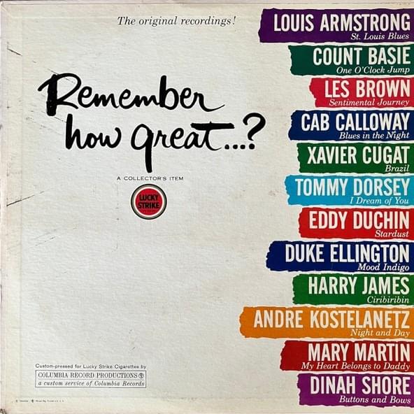 Remember How Great...?