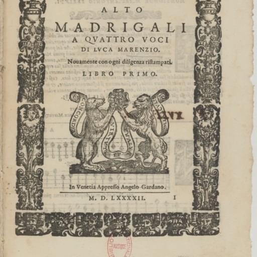 Madrigali a quattro voci, libro primo