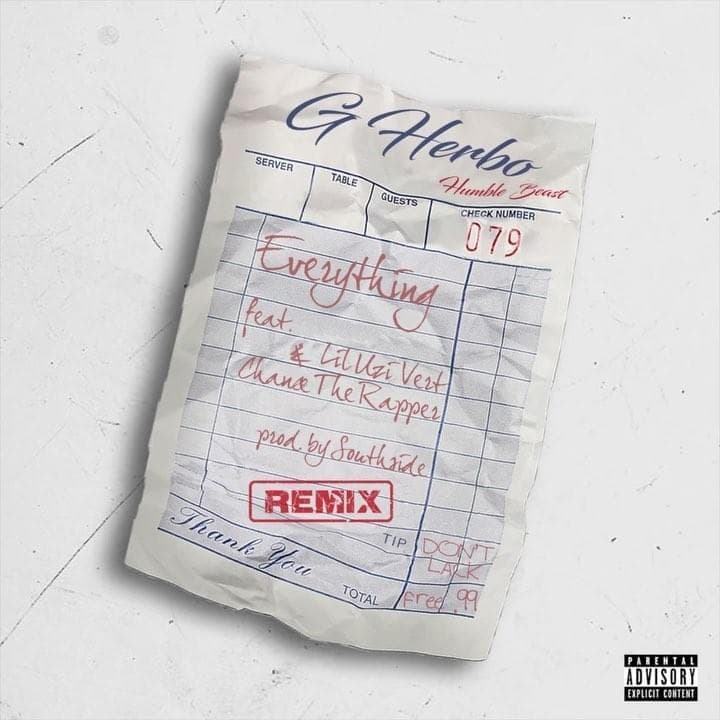 Album cover art for "Everything (Remix)" by G Herbo & Lil Uzi Vert & Chance the Rapper