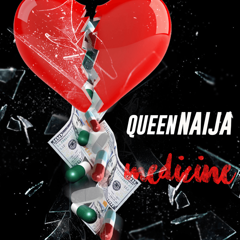 Album cover art for "Medicine" by Queen Naija