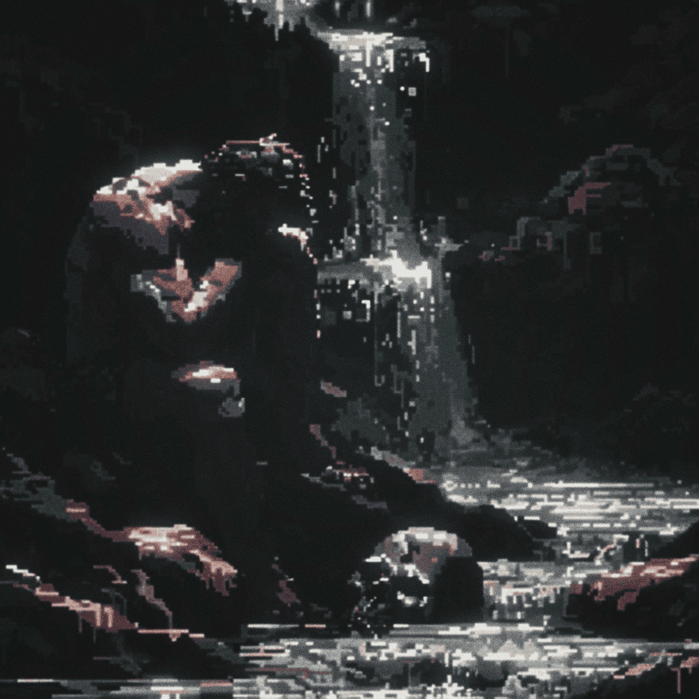 Album cover art for "WRESTLING GOD" by T H R O N E (Duo) & BBGLOS