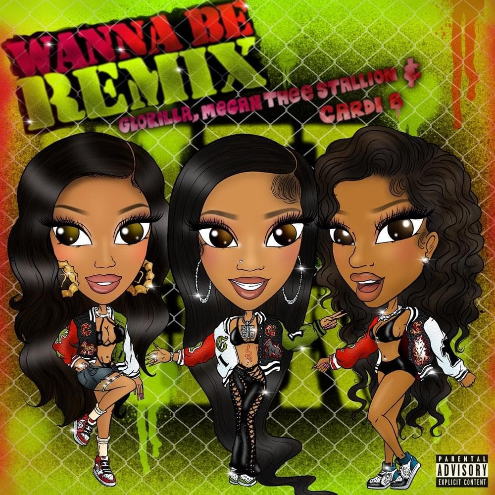 Album cover art for "Wanna Be (Remix)" by GloRilla
