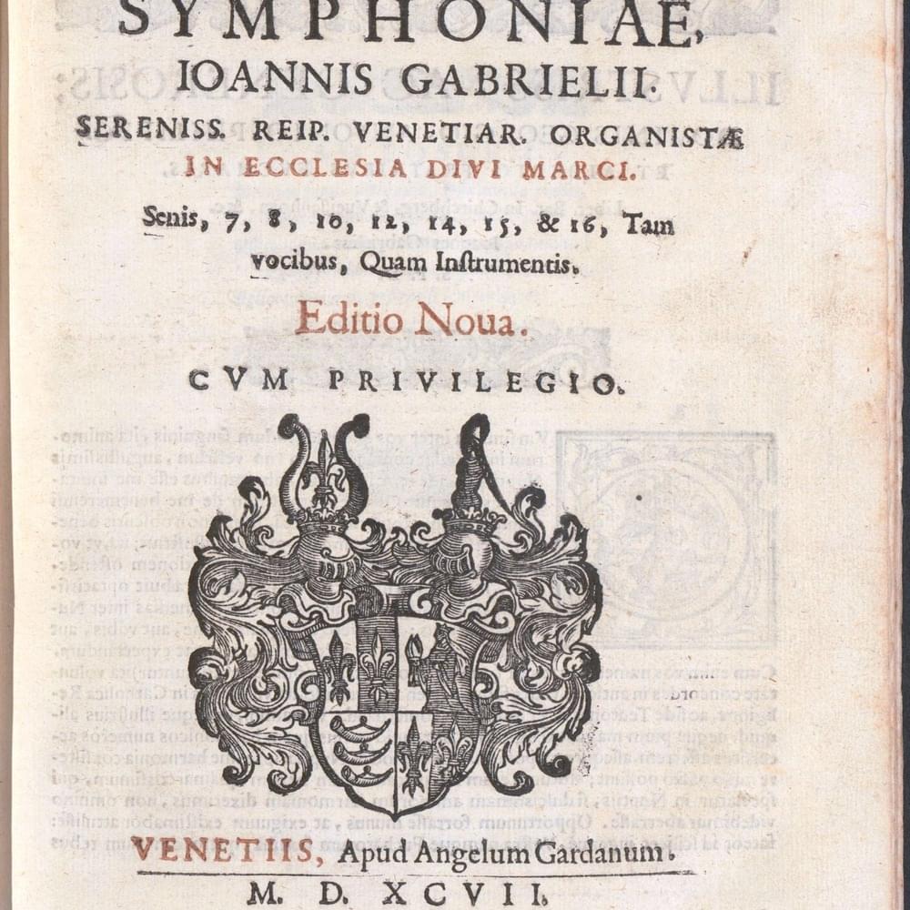 Symphoniae sacrae I