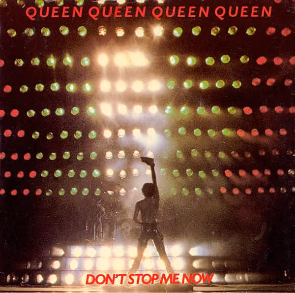 Album cover art for "Don't Stop Me Now" by Queen