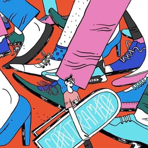 Album cover art for "Contramão" by O Grilo