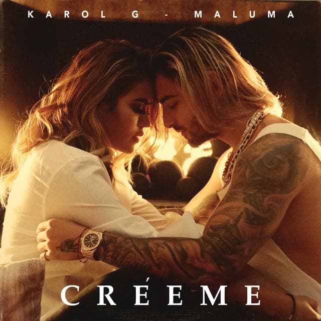 Album cover art for "Créeme" by KAROL G