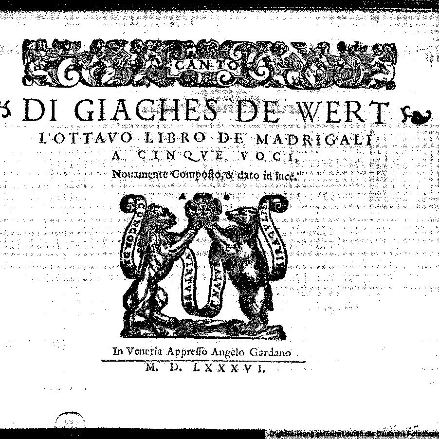 L’ottavo libro de madrigali a cinque voci