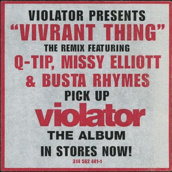 Album cover art for "Vivrant Thing (Remix)" by Q-Tip & Missy Elliott & Busta Rhymes