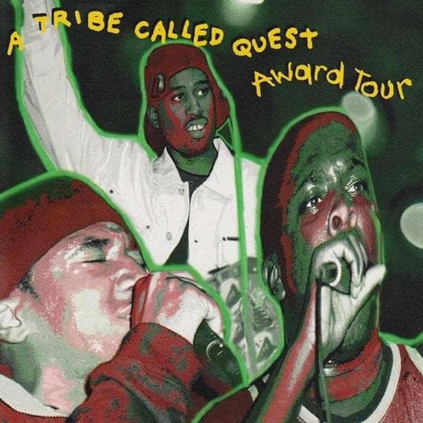 Album cover art for "Award Tour" by Q-Tip & Trugoy the Dove