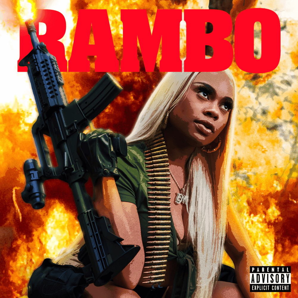 Album cover art for "Rambo" by Queen Key